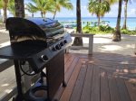 Grilling on the beach deck